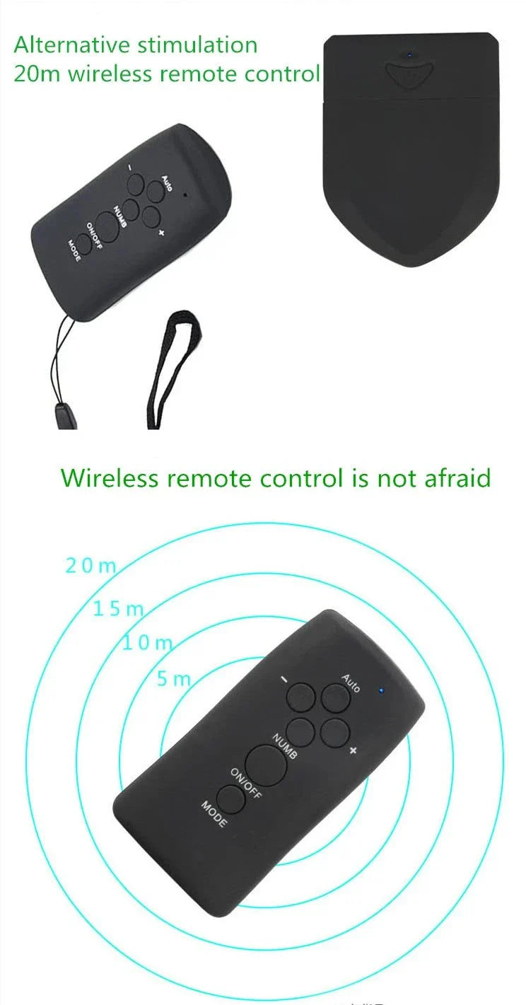 Wireless remote electric shock male chastity cage and ball stretcher with anal plug and penis ring BDSM sex toy