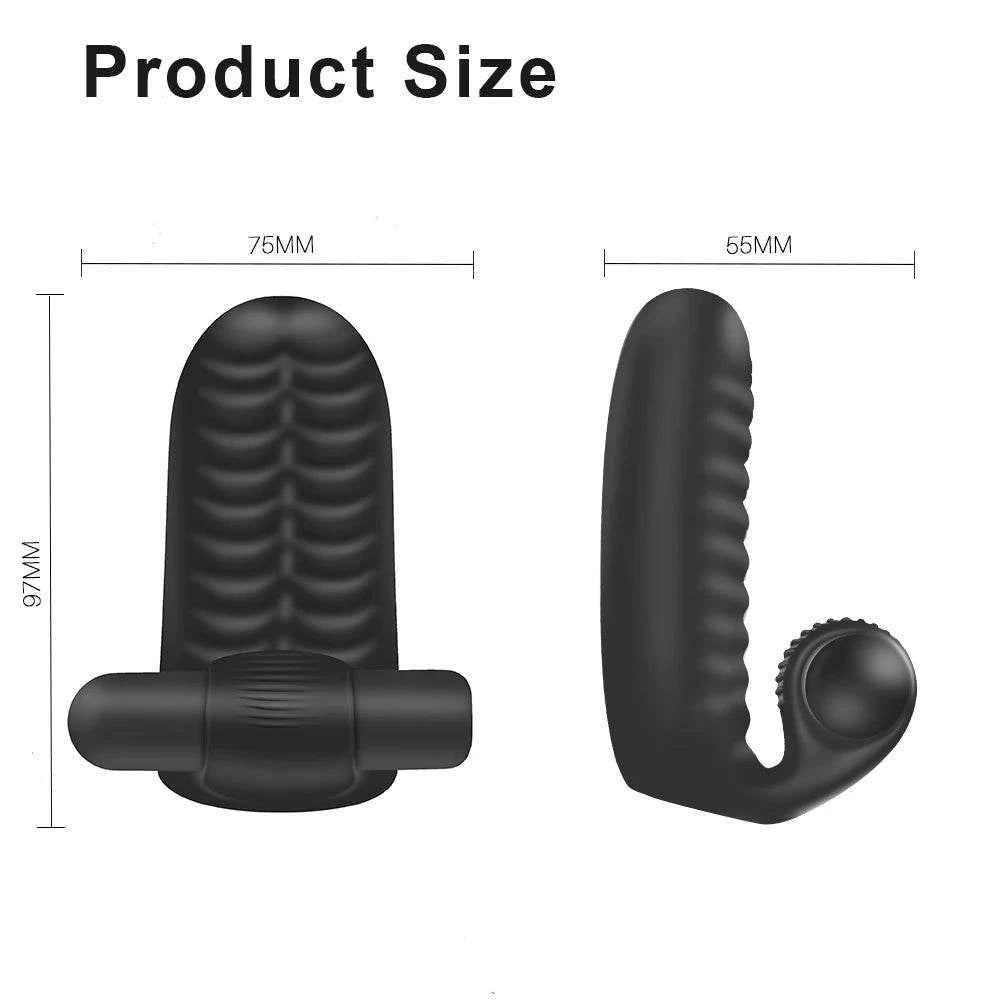 Finger Sleeve Vibrator — Textured Silicone G-Spot & Clit Stimulator