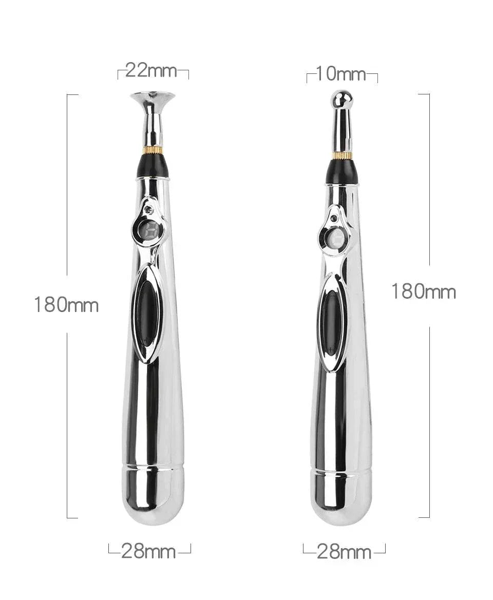 Electric Shock Wand with interchangeable heads for multi-zone e-stim pleasure and adjustable intensity
