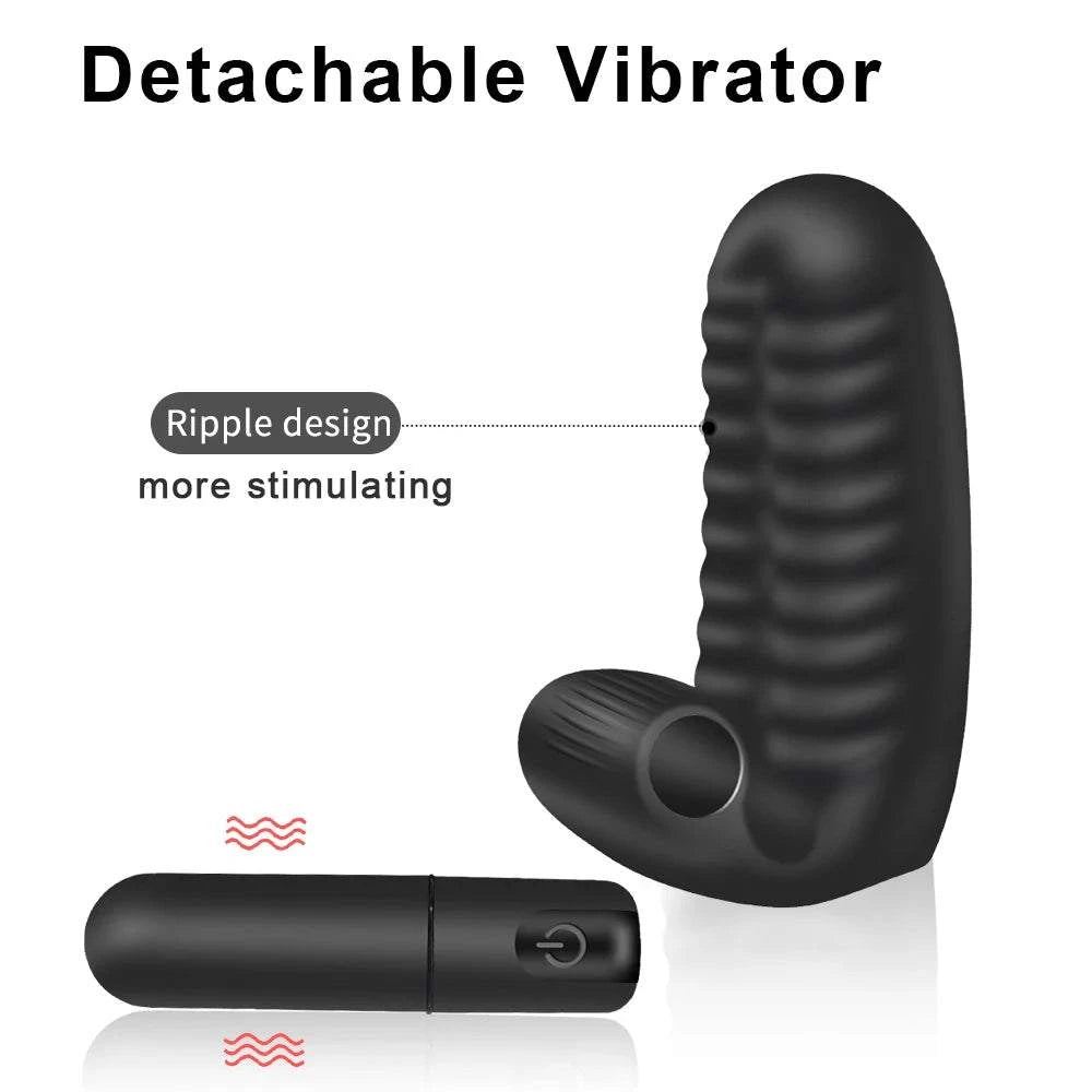 Finger Sleeve Vibrator — Textured Silicone G-Spot & Clit Stimulator