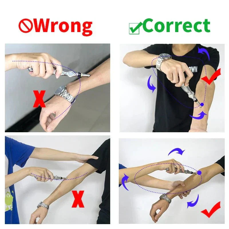 Electric Shock Wand usage demonstration for safe e-stim body stimulation techniques