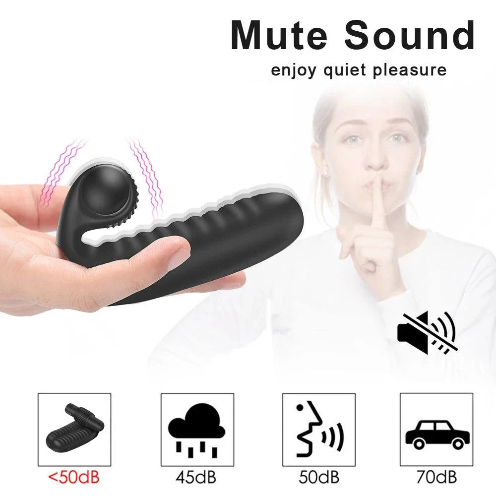 Finger Sleeve Vibrator — Textured Silicone G-Spot & Clit Stimulator