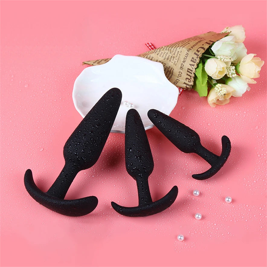 3-Piece Silicone Anal Plug Set – Soft & Flexible Butt Plugs