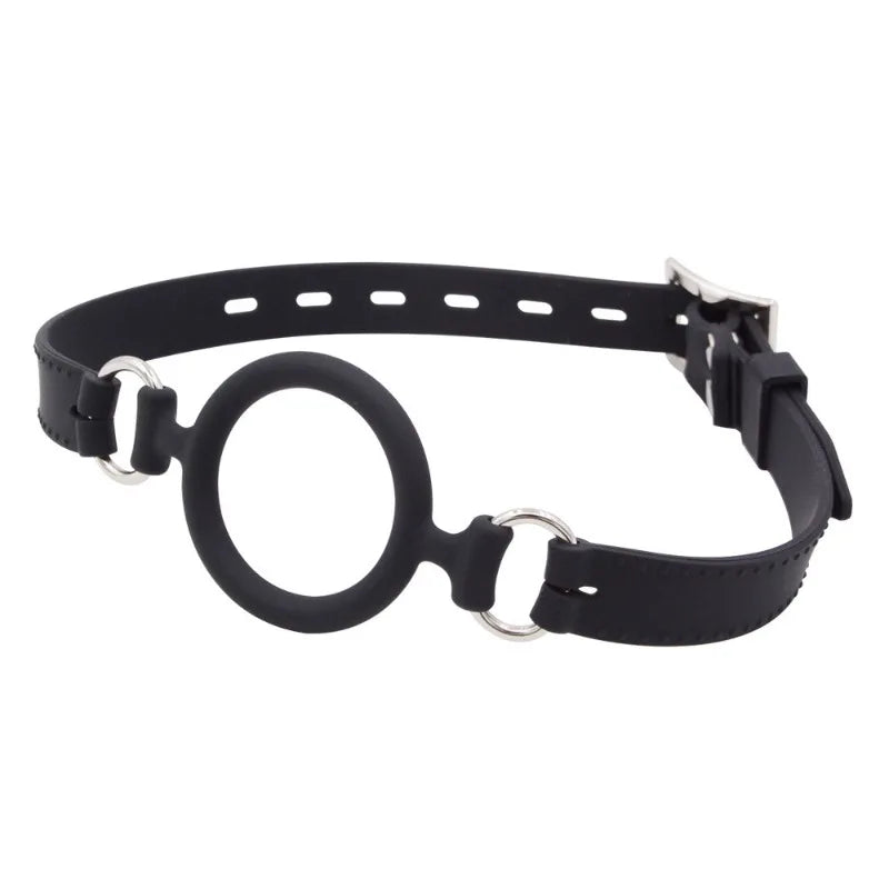 Silicone Ring Gag Mouth Restraint – Open-Mouth Training & Bondage Device for Couples