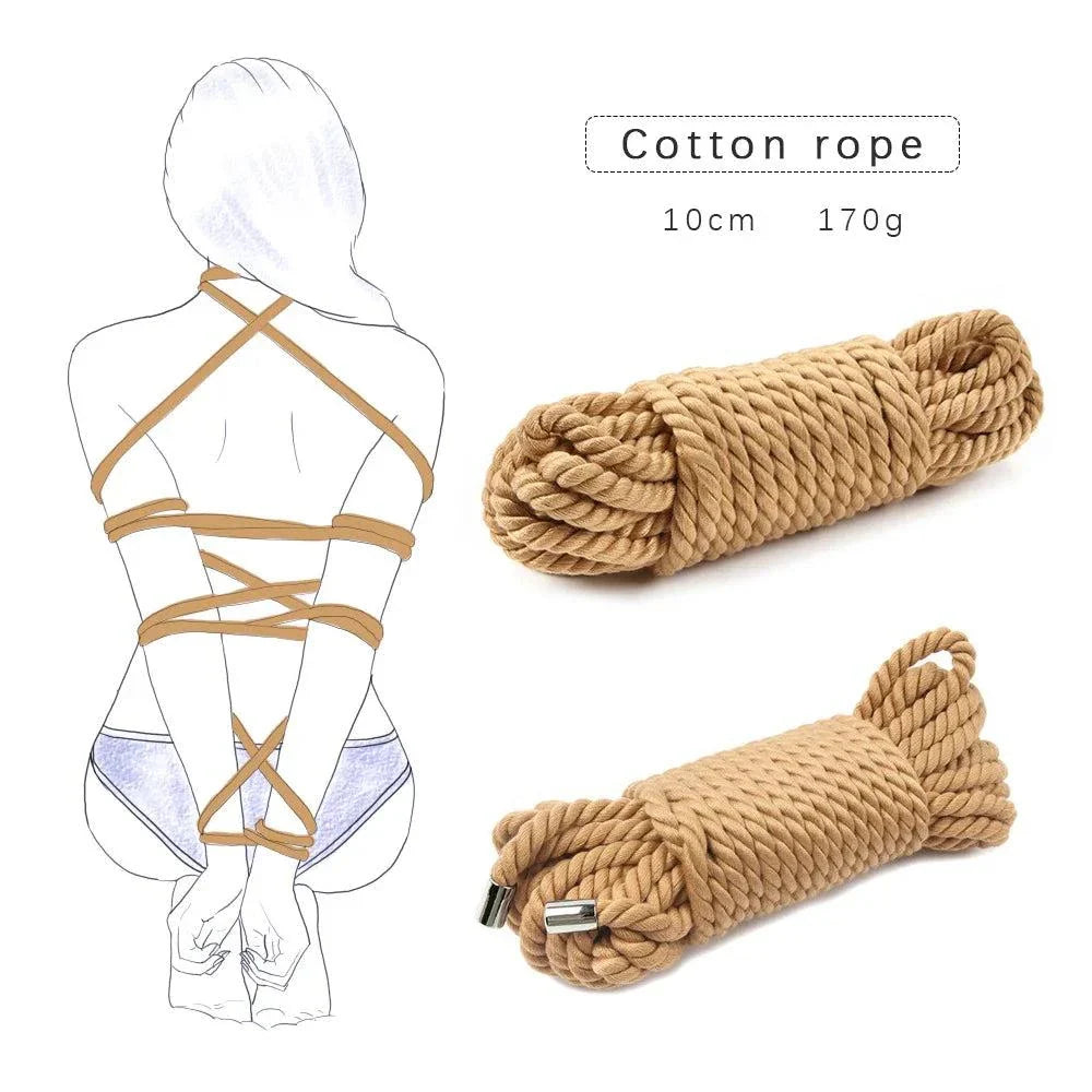 20-meter soft cotton bondage rope for couples BDSM restraint kit