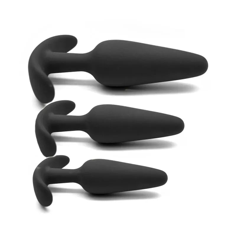 3-Piece Silicone Anal Plug Set – Soft & Flexible Butt Plugs