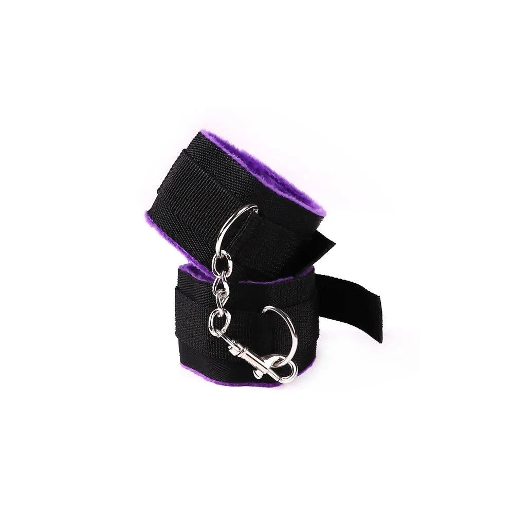 Soft Plush Fur BDSM Handcuffs / Ankle Cuffs — Comfort Restraint Set