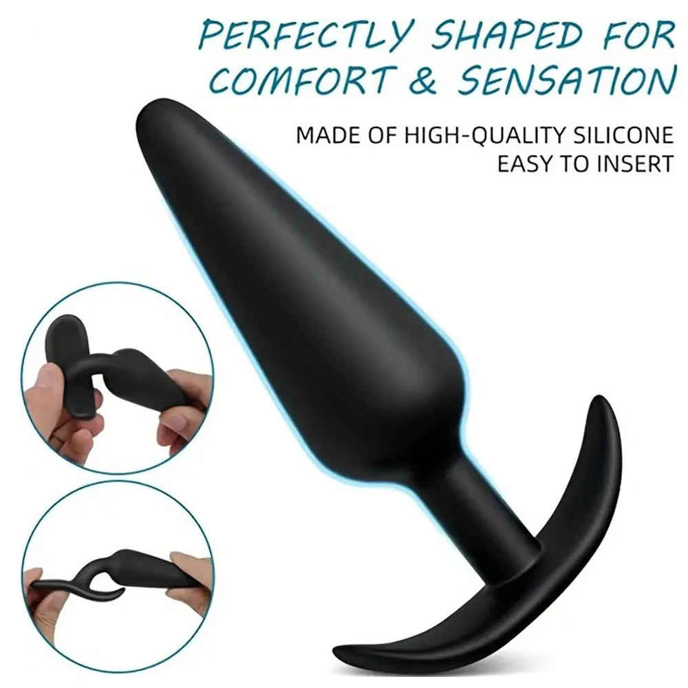3-Piece Silicone Anal Plug Set – Soft & Flexible Butt Plugs