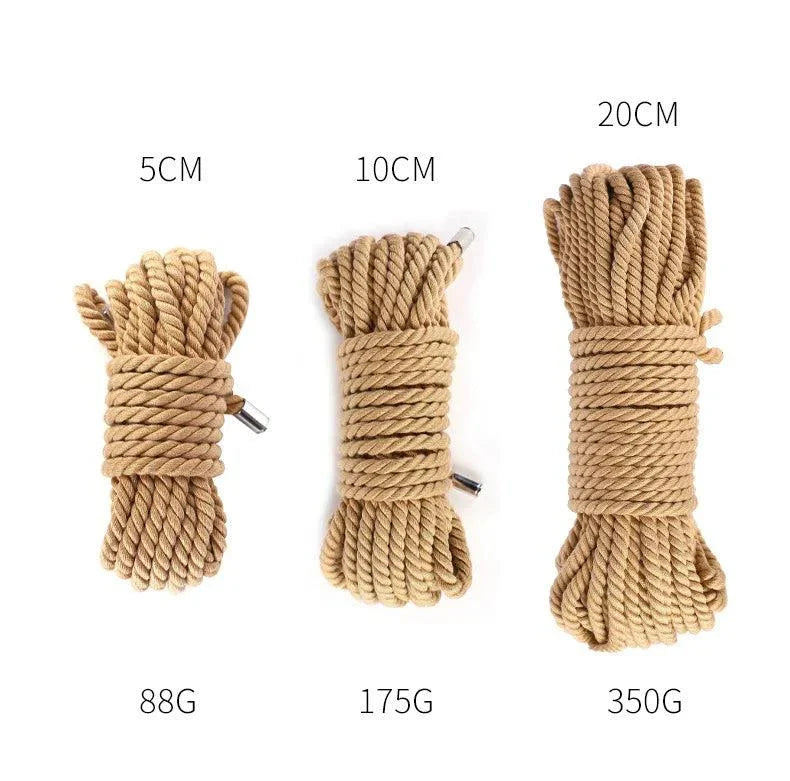 20-meter cotton rope BDSM restraint kit with soft body-friendly cotton rope for couples' bondage and sensory play