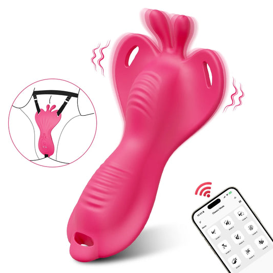 Sexy Adult Female App Control Panty Wearable Vibrator Female Clitoral G Spot Vibration Stimulator Adult Sex Toy for Couple