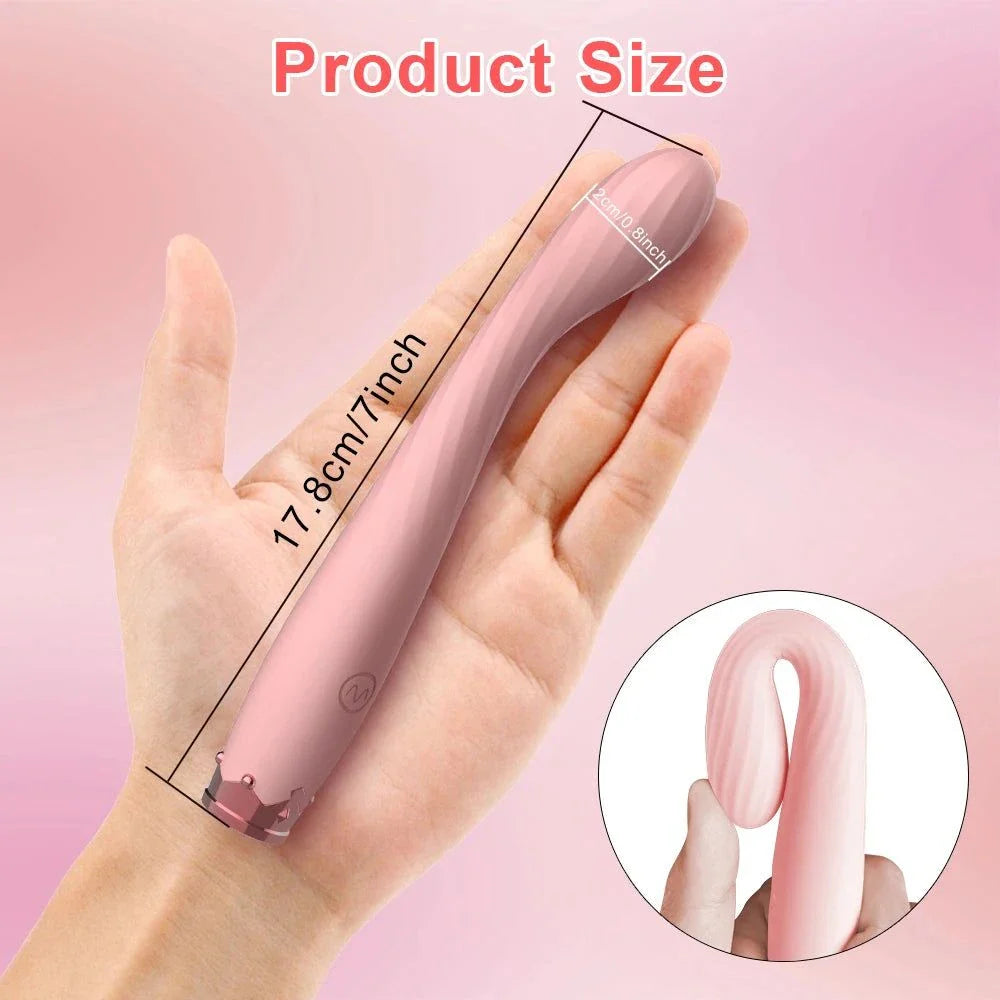 8 Seconds to Orgasm G-Spot Vibrator finger-shaped pink silicone with 7-inch length for clitoral and nipple stimulation