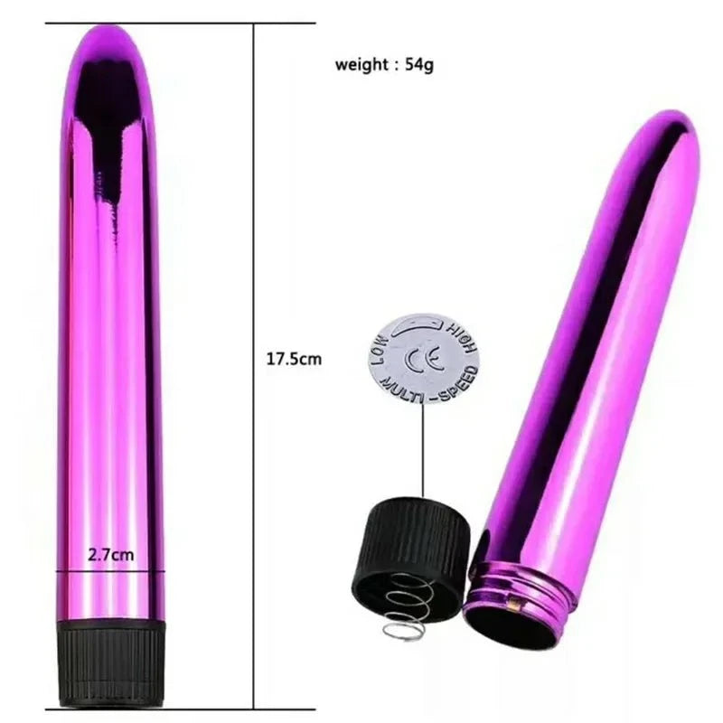 7-Inch Huge Dildo Vibrator — Dual Mode Dildo + Bullet for Deep Stimulation