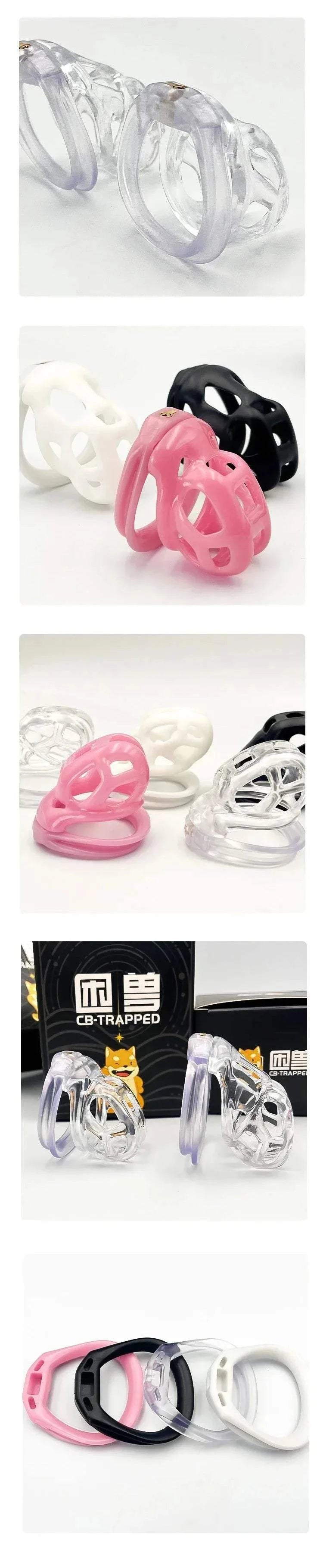 Mini dispositivo de castidad masculino: jaula ventilada con anillo y cerradura