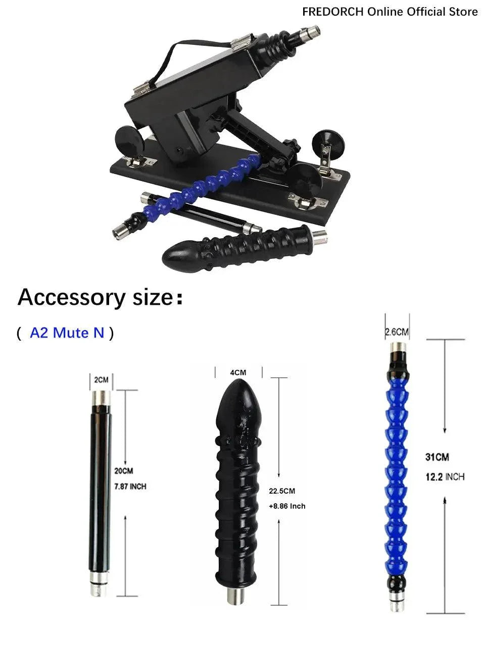 Automatic Sex Machine with adjustable thrust, remote and app control, multiple attachments for customizable pleasure