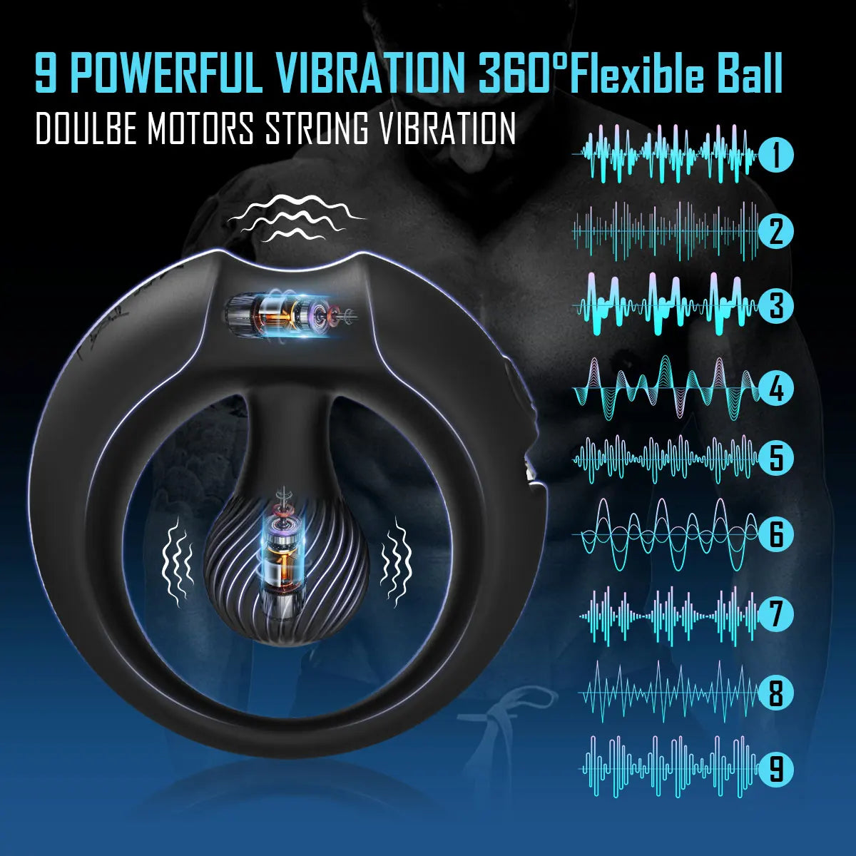 Rechargeable Vibra Ring – Adjustable Silicone Cock Ring for Couples & Delay Ejaculation