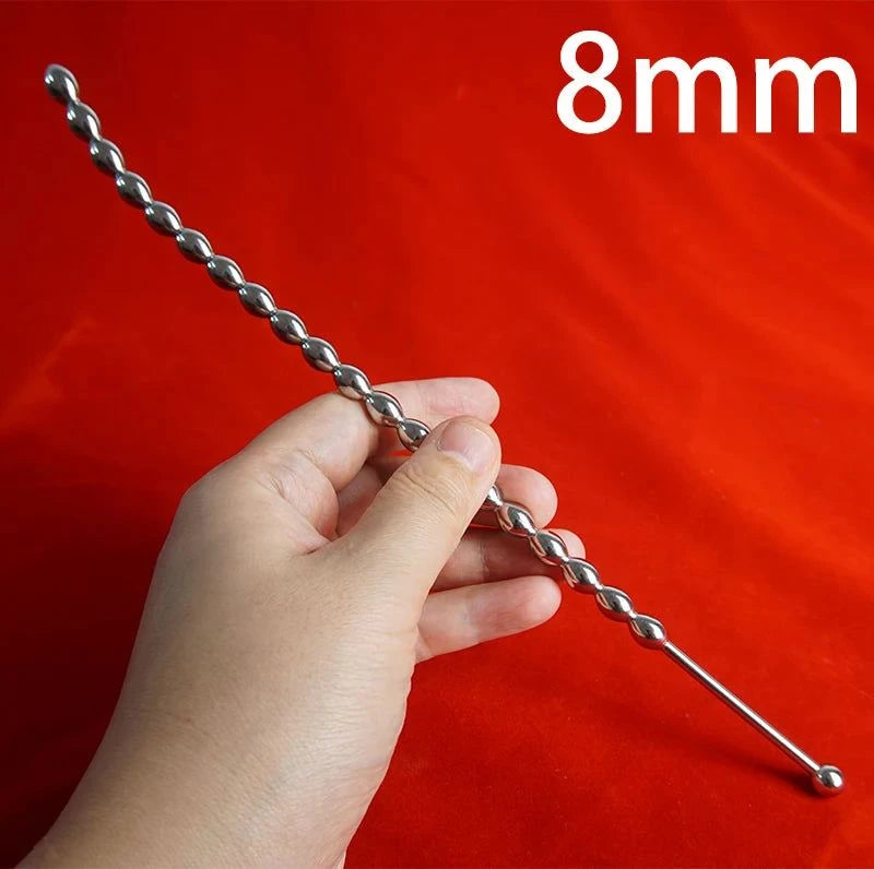 Tapón uretral curvo para pene – Dilatador uretral de acero inoxidable