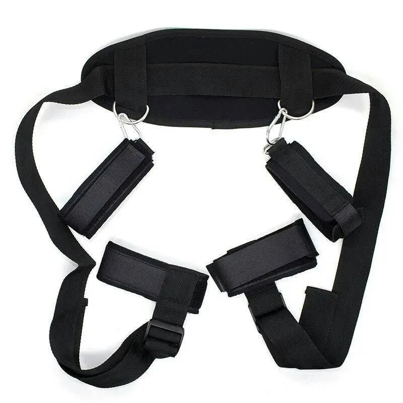 All-in-One 18-Piece Bondage and Strap-On Kit with adjustable harness and restraints for BDSM accessory set