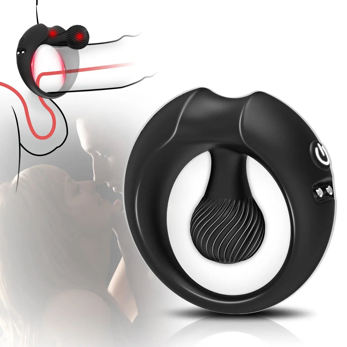 Rechargeable Vibra Ring – Adjustable Silicone Cock Ring for Couples & Delay Ejaculation