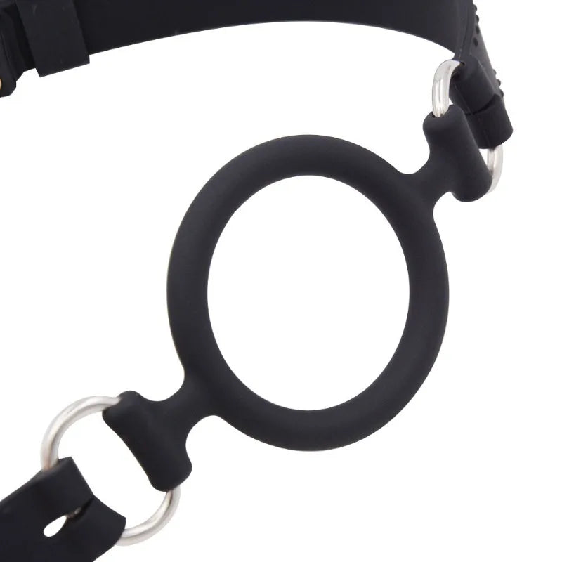 Silicone Ring Gag Mouth Restraint – Open-Mouth Training & Bondage Device for Couples