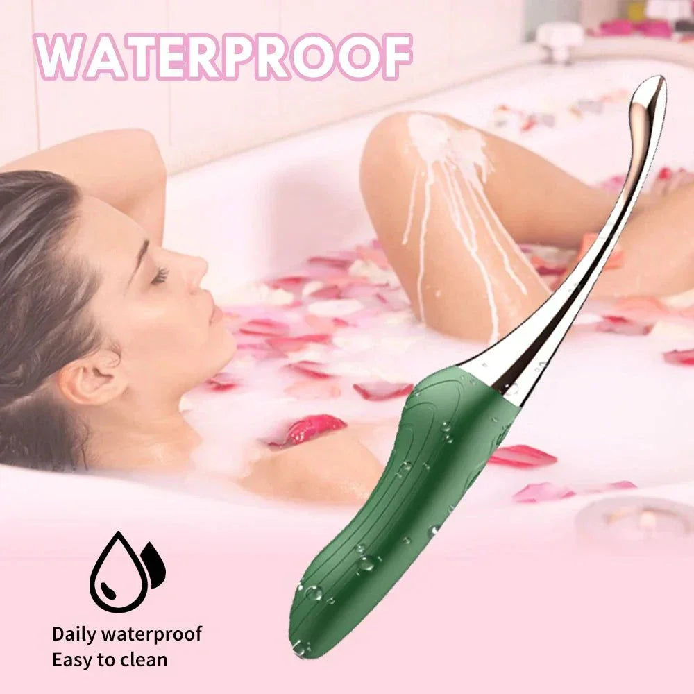 High-Frequency G-Spot Vibrator waterproof clitoral nipple oral-lick stimulator for women in bath