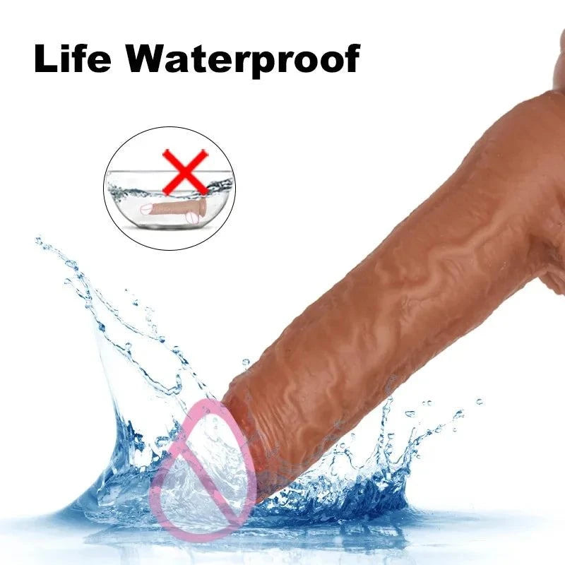 Realistic Telescopic Rotating Vibrator Dildo — Heated, Rotating & Telescopic Pleasure Stick