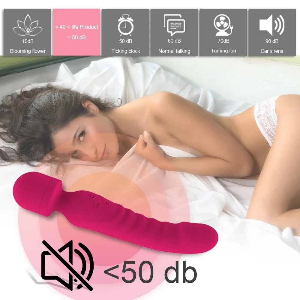 Vibrador AV Magic Wand: estimulador de clítoris de silicona y masajeador del punto G