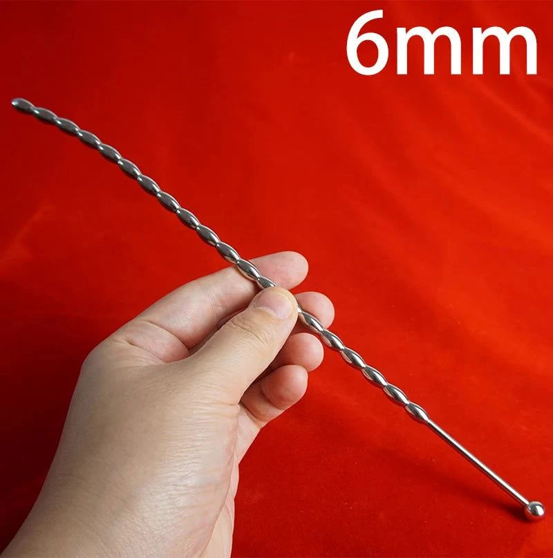 Tapón uretral curvo para pene – Dilatador uretral de acero inoxidable