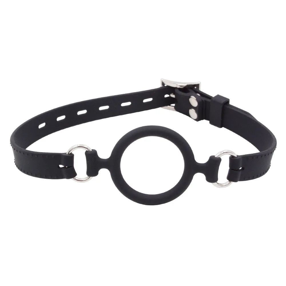 Silicone Ring Gag Mouth Restraint – Open-Mouth Training & Bondage Device for Couples
