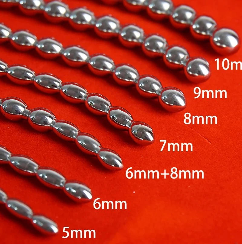 Tapón uretral curvo para pene – Dilatador uretral de acero inoxidable