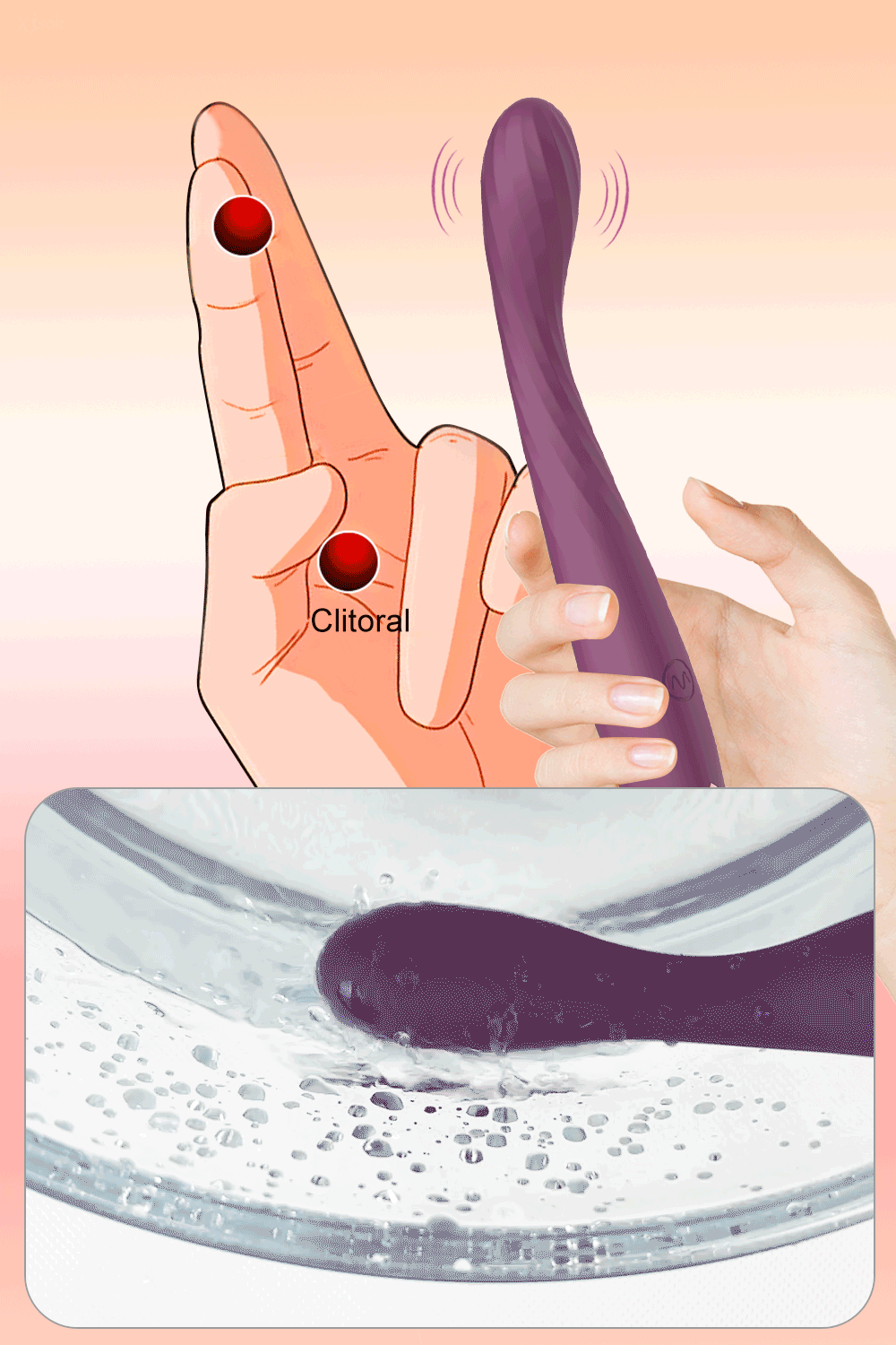 8 Seconds to Orgasm G-Spot Vibrator finger-shaped silicone for clitoral and nipple stimulation waterproof design