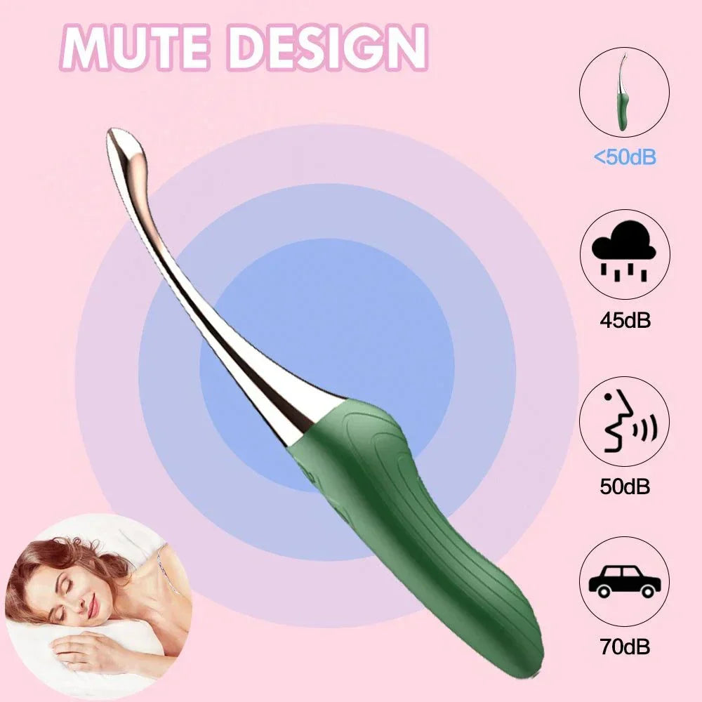 High-Frequency G-Spot Vibrator with ergonomic design for clitoral, nipple, and oral licking stimulation, featuring mute operation under 50dB.