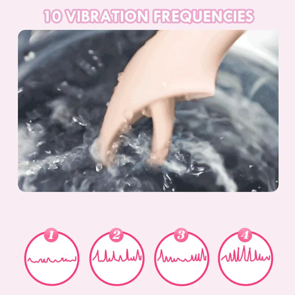 High-Frequency G-Spot Vibrator with 10 vibration frequencies for clitoral, nipple, and oral-lick stimulation