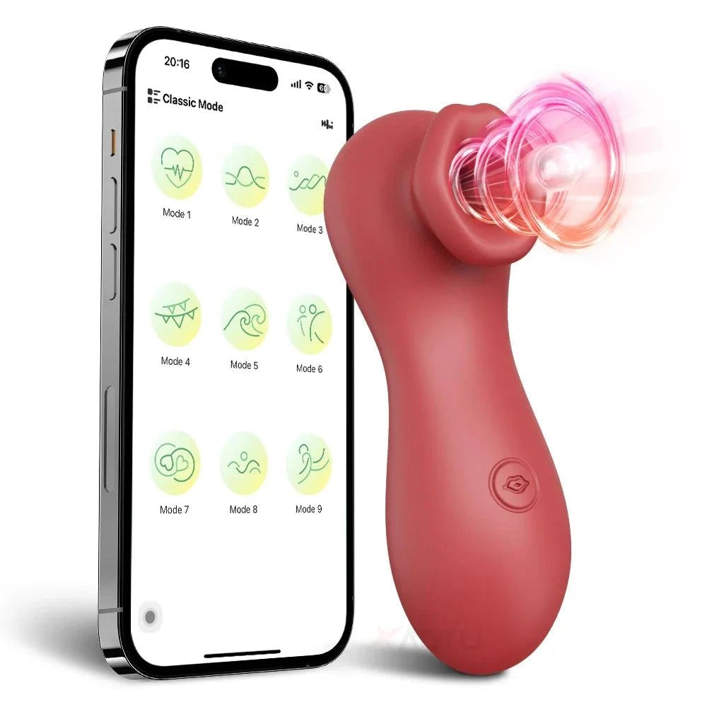 APP-Controlled Sucking Vibrator — Clit & Nipple Stimulator with Suction + Vibration
