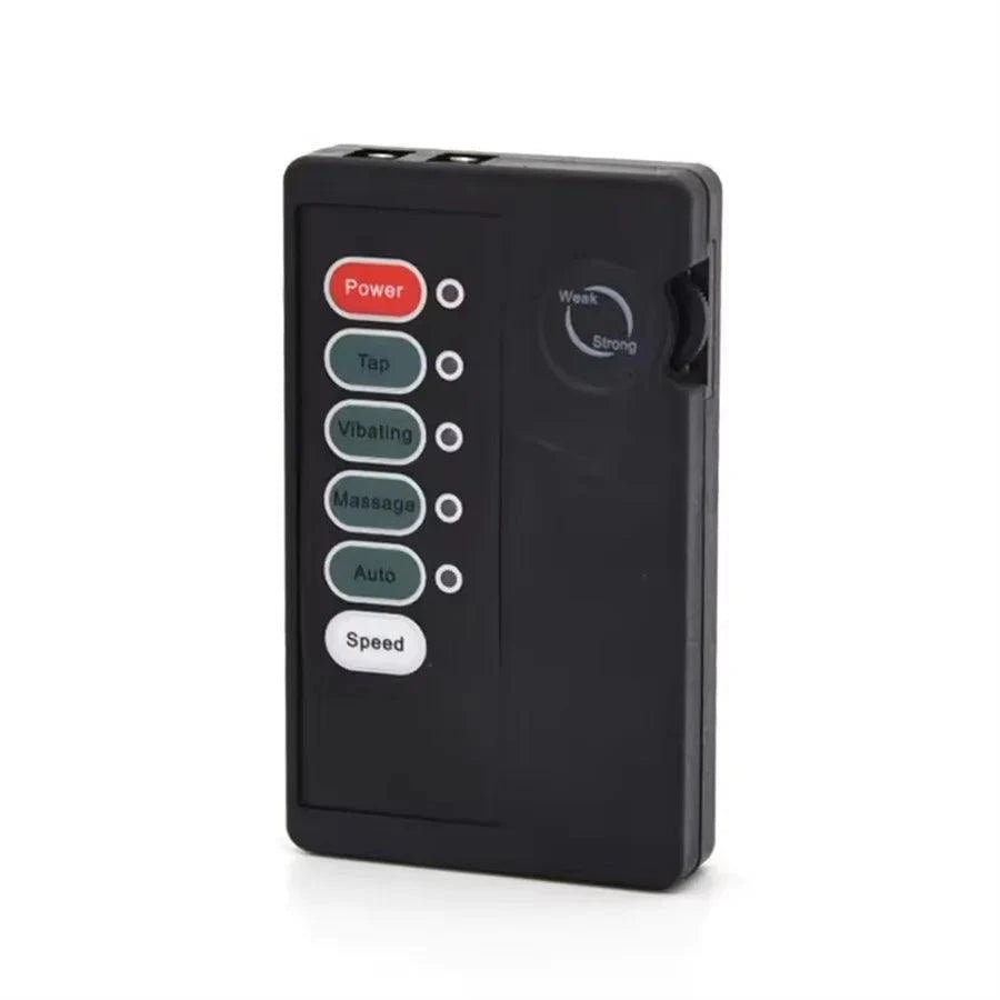 Electric Shock Plastic Cage remote control with multiple vibration modes and intensity settings