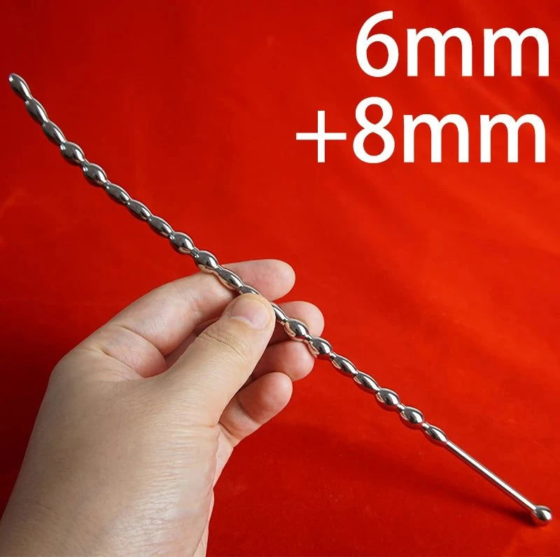 Tapón uretral curvo para pene – Dilatador uretral de acero inoxidable