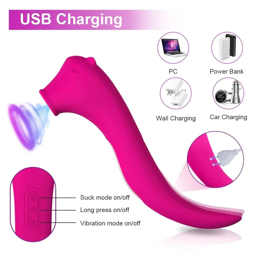 Powerful Clitoris Sucking Vibrator with USB charging and multiple stimulation modes