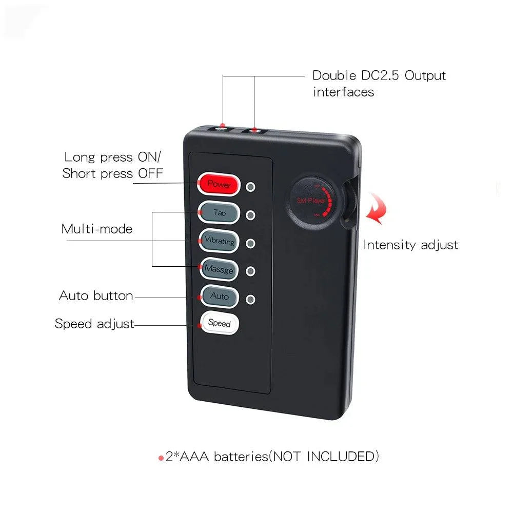 Electro Shock Conductive Cock Ring remote control with intensity and speed adjustments