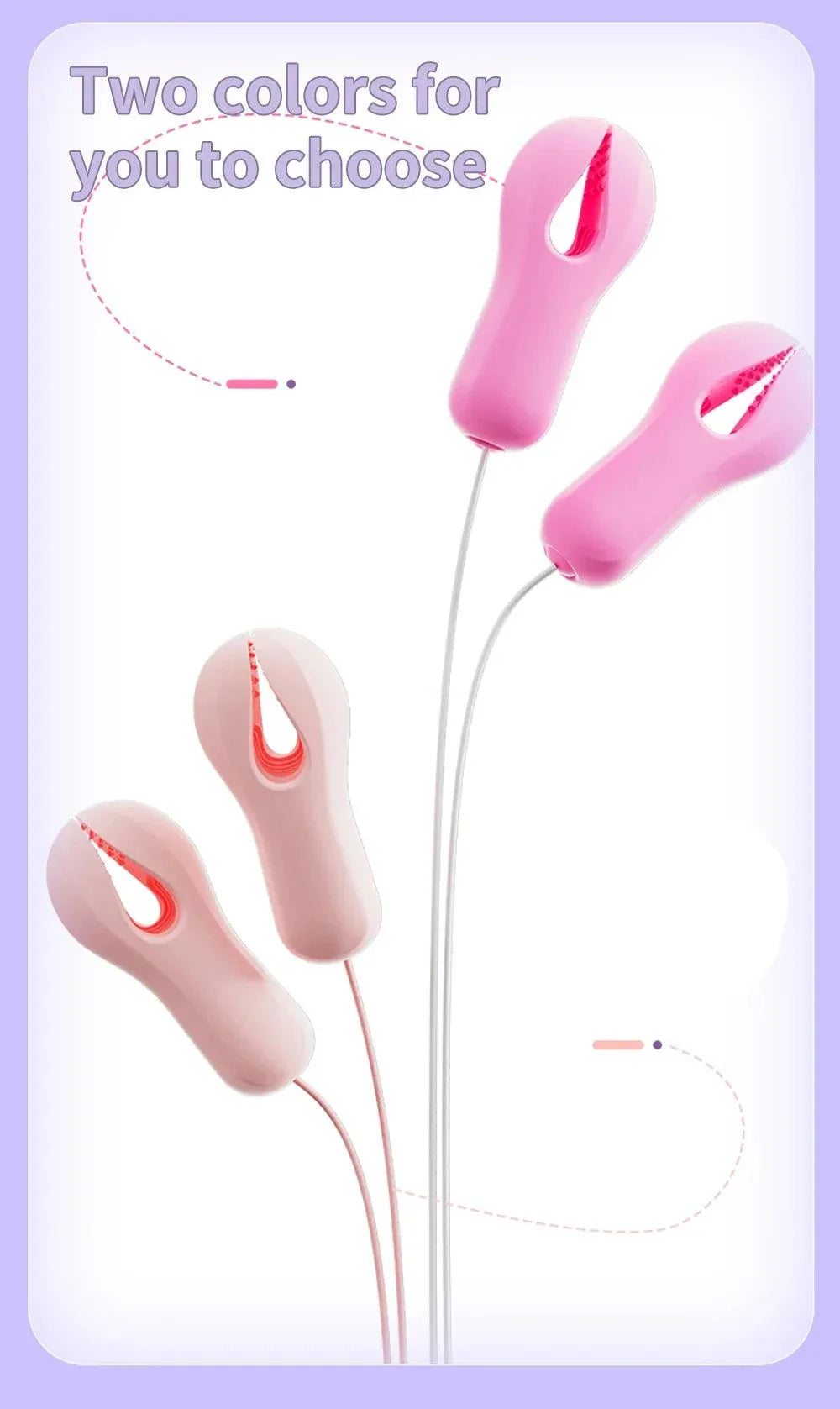 Enhancer nipple stimulator breast massage clamp vibrator in two colors for women