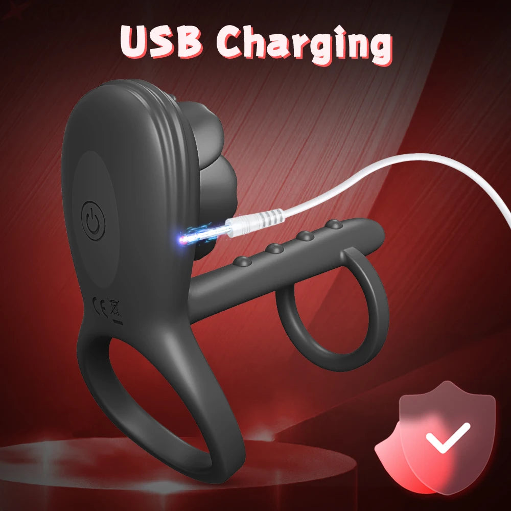 Adjustable Silicone Cock Ring & Extender – Delay Ejaculation & Dual Stimulation Device
