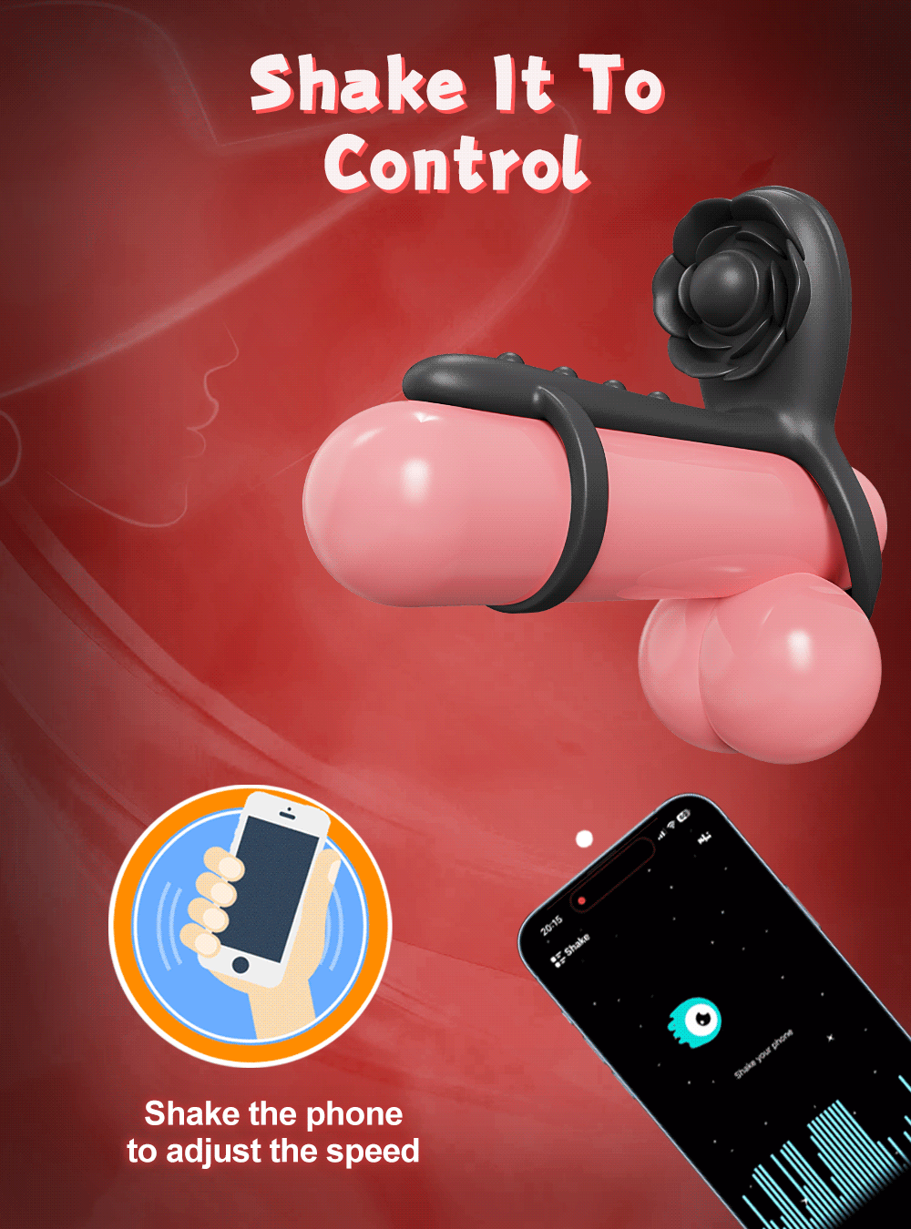 Adjustable Silicone Cock Ring & Extender – Delay Ejaculation & Dual Stimulation Device