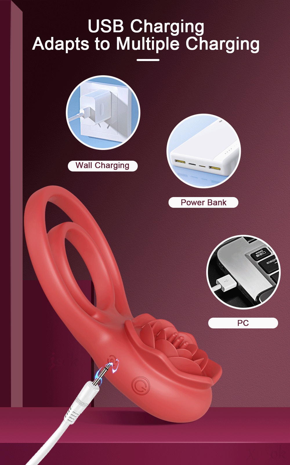 Adjustable Silicone Cock Ring & Extender – Delay Ejaculation & Dual Stimulation Device