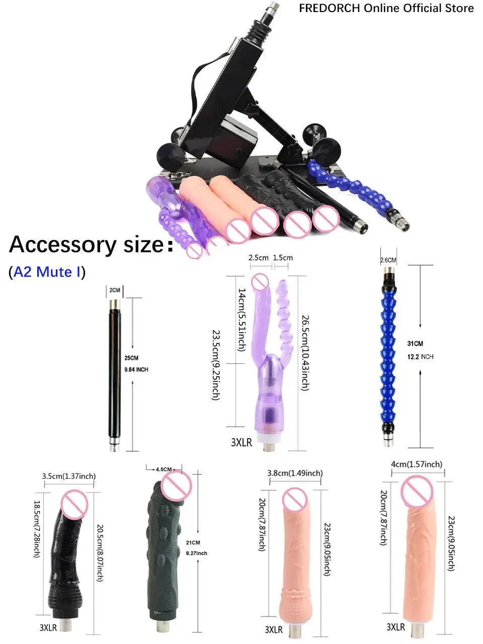 Automatic Sex Machine with adjustable thrust, remote and app control, including multiple attachments and mounts for customizable pleasure.