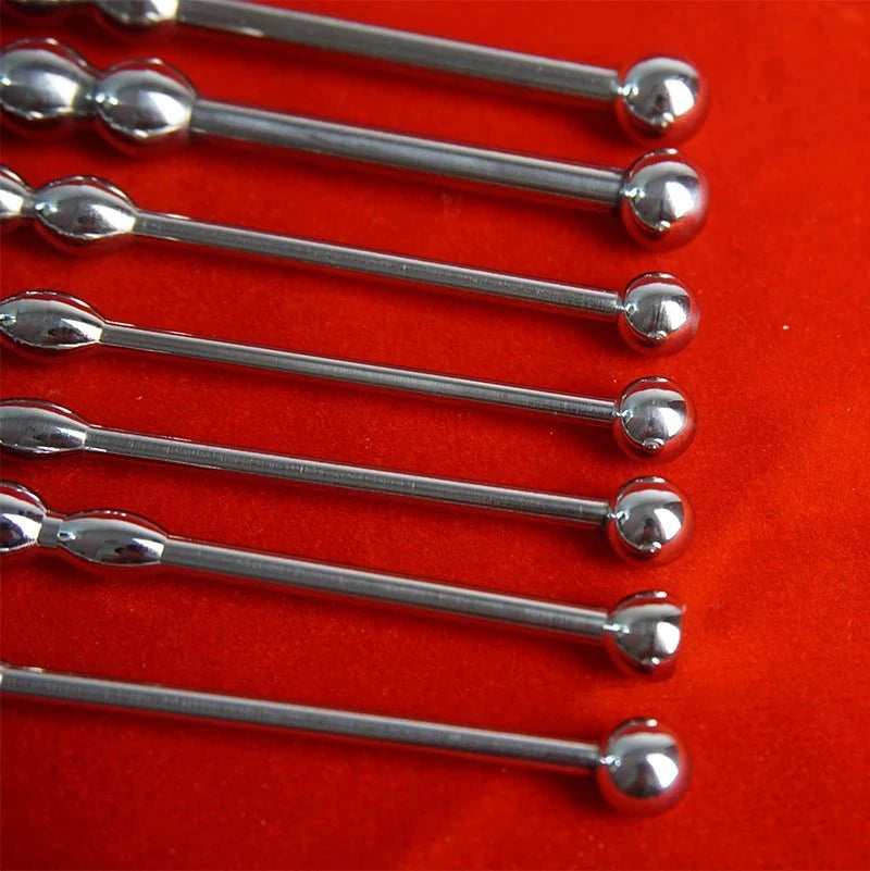 Tapón uretral curvo para pene – Dilatador uretral de acero inoxidable
