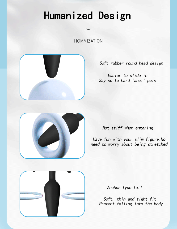 3-Piece Silicone Anal Plug Set – Soft & Flexible Butt Plugs