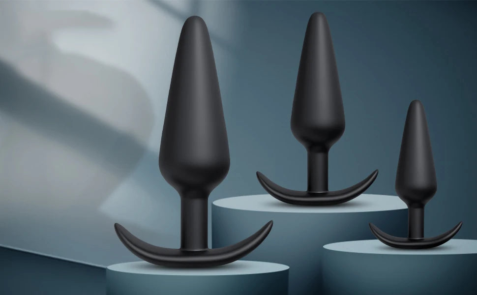3-Piece Silicone Anal Plug Set – Soft & Flexible Butt Plugs