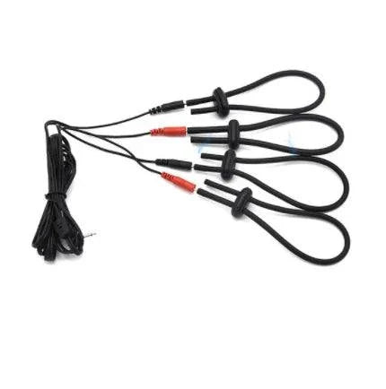Varied Electro-Shock Penis Ring with electro-stim cables for prostate and urethra stimulation