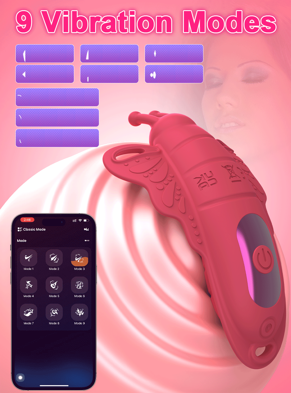 Sexy Adult Female App Control Panty Wearable Vibrator Female Clitoral G Spot Vibration Stimulator Adult Sex Toy for Couple