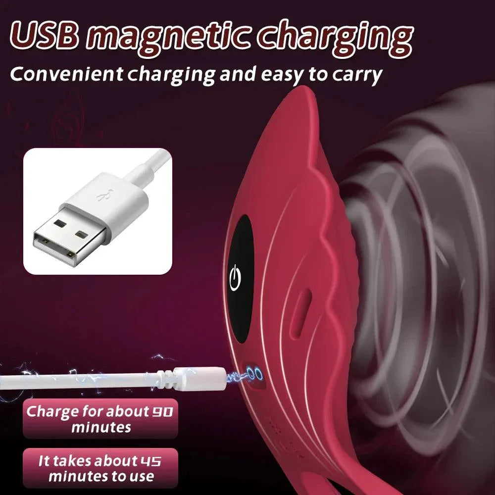 Wireless app wearable panty vibrator with USB magnetic charging and convenient portable design