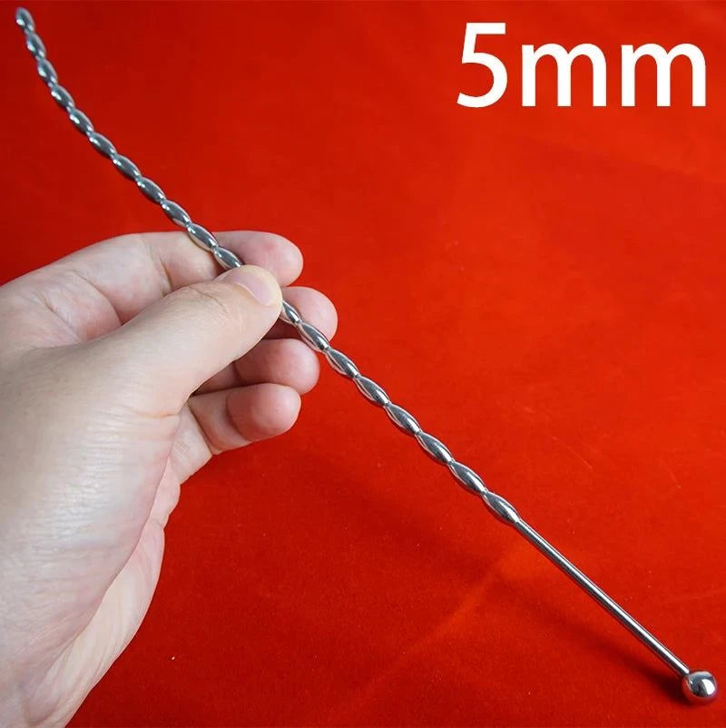Tapón uretral curvo para pene – Dilatador uretral de acero inoxidable