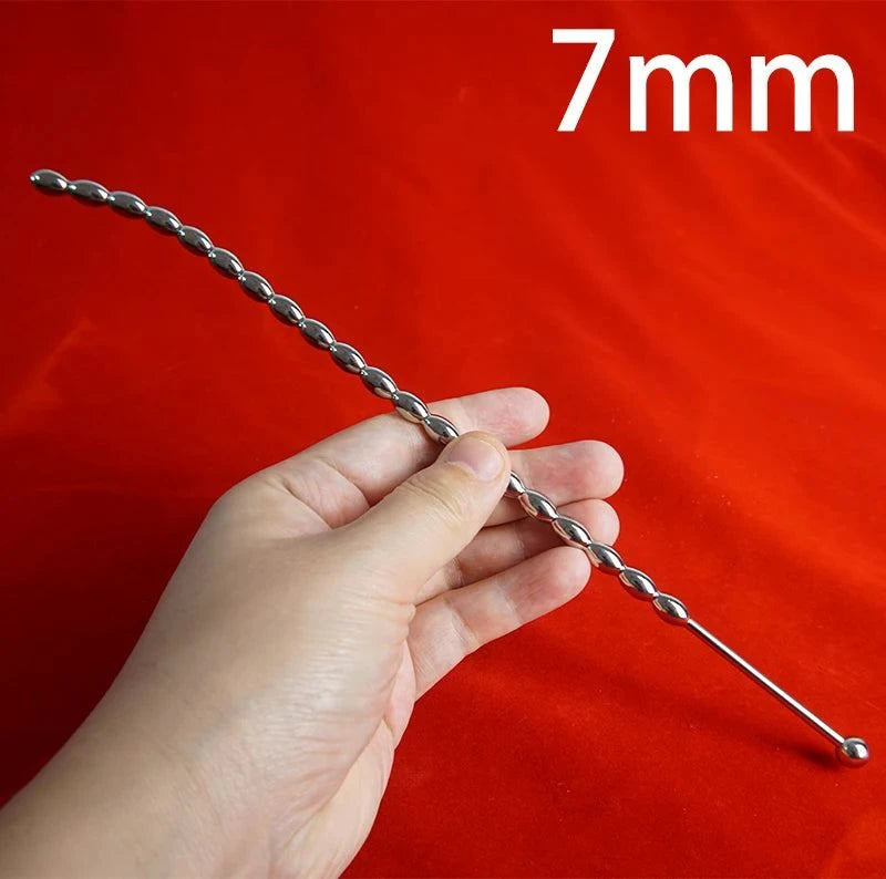 Tapón uretral curvo para pene – Dilatador uretral de acero inoxidable